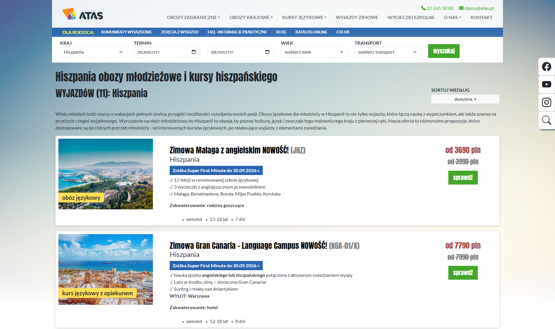 Obóz młodzieżowy w Hiszpanii - czego można się spodziewać na miejscu?